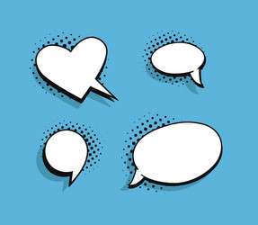 set pop art speech bubbles without text vector image