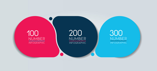 3 elements scheme diagram three connected circles vector image