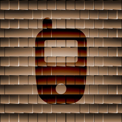 mobile phone flat modern web button and space vector image