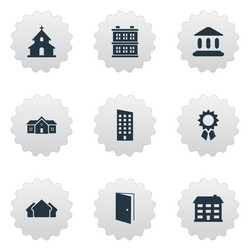 set of simple structure icons vector image