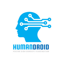 Human head gear idea concept logo Royalty Free Vector Image