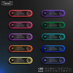 infographic design list with colorful circles vector image