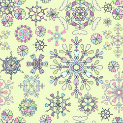 Retro Snowflake Pattern vector image