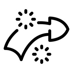 arrow moving forward with rotating loading circles vector image