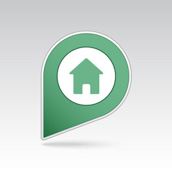 home pin map icon pointer markers vector image