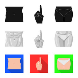 Isolated object of human and part symbol set vector