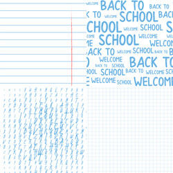 School notebook vertical paper sheet pattern set vector
