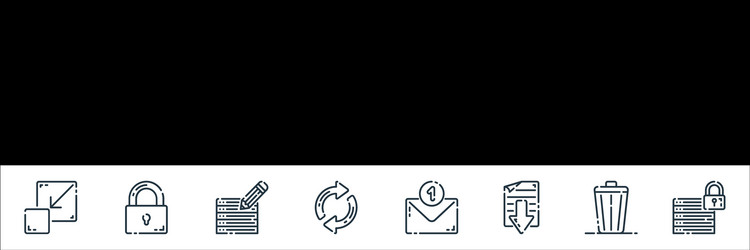 user interface line icons linear set quality vector image