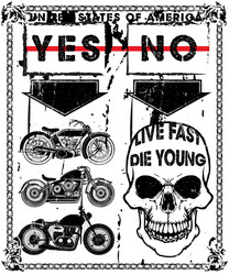 vintage motorcycle labels badges and design Vector Image
