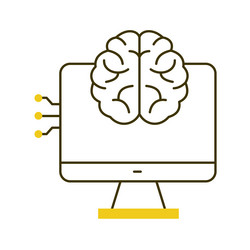 ai platform and computing interface icon design vector image