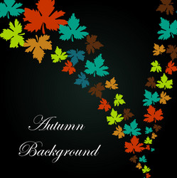 Autumn abstract background with leaves Royalty Free Vector