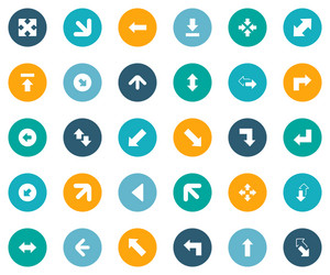 Set of simple indicator icons vector