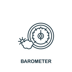 Barometer icon line simple measuring vector