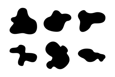 blobs fluid shapes pictogram symbol visual set vector image