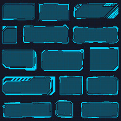 Hud futuristic user screen basic elements set Vector Image