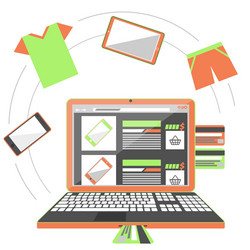 Internet shopping concept vector