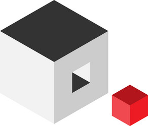 Solution design element concept block of 3d cubes vector