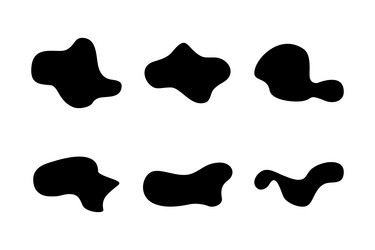 blobs fluid shapes pictogram symbol visual set vector image