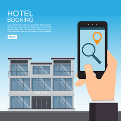 hotel booking and search online vector