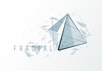 mesh object fractal design with connected lines vector image