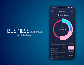 mobile application interface ui design stock vector image