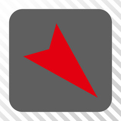 arrowhead right-down rounded square button vector image