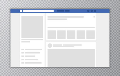 browser window with web page concept social vector image