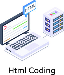 html coding vector image