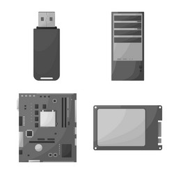 isolated object desktop and technology symbol vector image