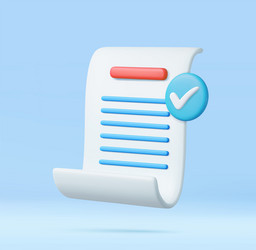 3d white paper task management todo check list vector image