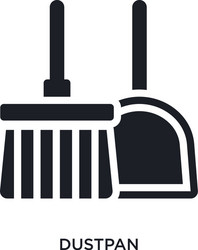 Dustpan isolated icon simple element from vector