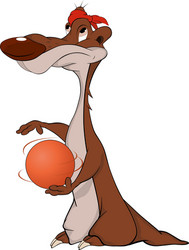 gopher the basketball player vector image