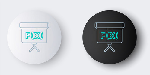 Line chalkboard with function mathematical icon vector