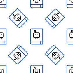 line user manual icon isolated seamless pattern vector image