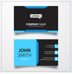 Login with mouse icon business card template vector