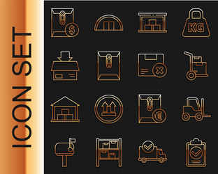 set line verification of delivery list clipboard vector image