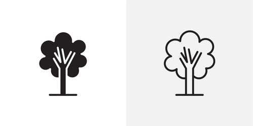 tree icons pack for apps and ui ux desigs vector image