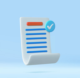 3d white paper task management todo check list vector image