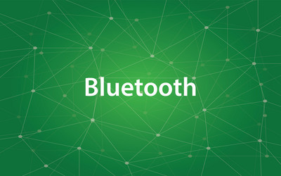 bluetooth white text vector