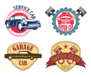 car repair or service logo garage and motor icon Vector Image