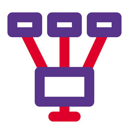 cyberattack on main computer to damage data vector image