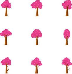 tree set for game vector image