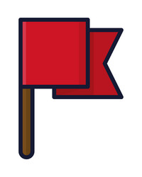 Red flag icon vector