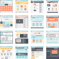 Tab bar menu ui elements kit Royalty Free Vector Image