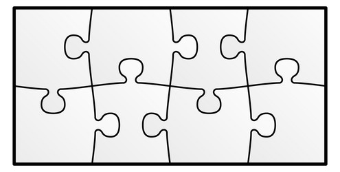 jigsaw pattern game layout matching pieces vector image