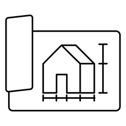 Floor plan linear icon Royalty Free Vector Image