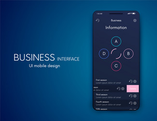 mobile application interface ui design stock vector image