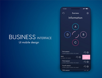 Mobile application interface ui design stock vector