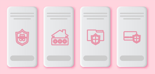set line incognito mode house with password vector image