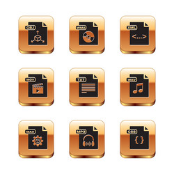 set obj file document max mp3 txt mov xml vector image